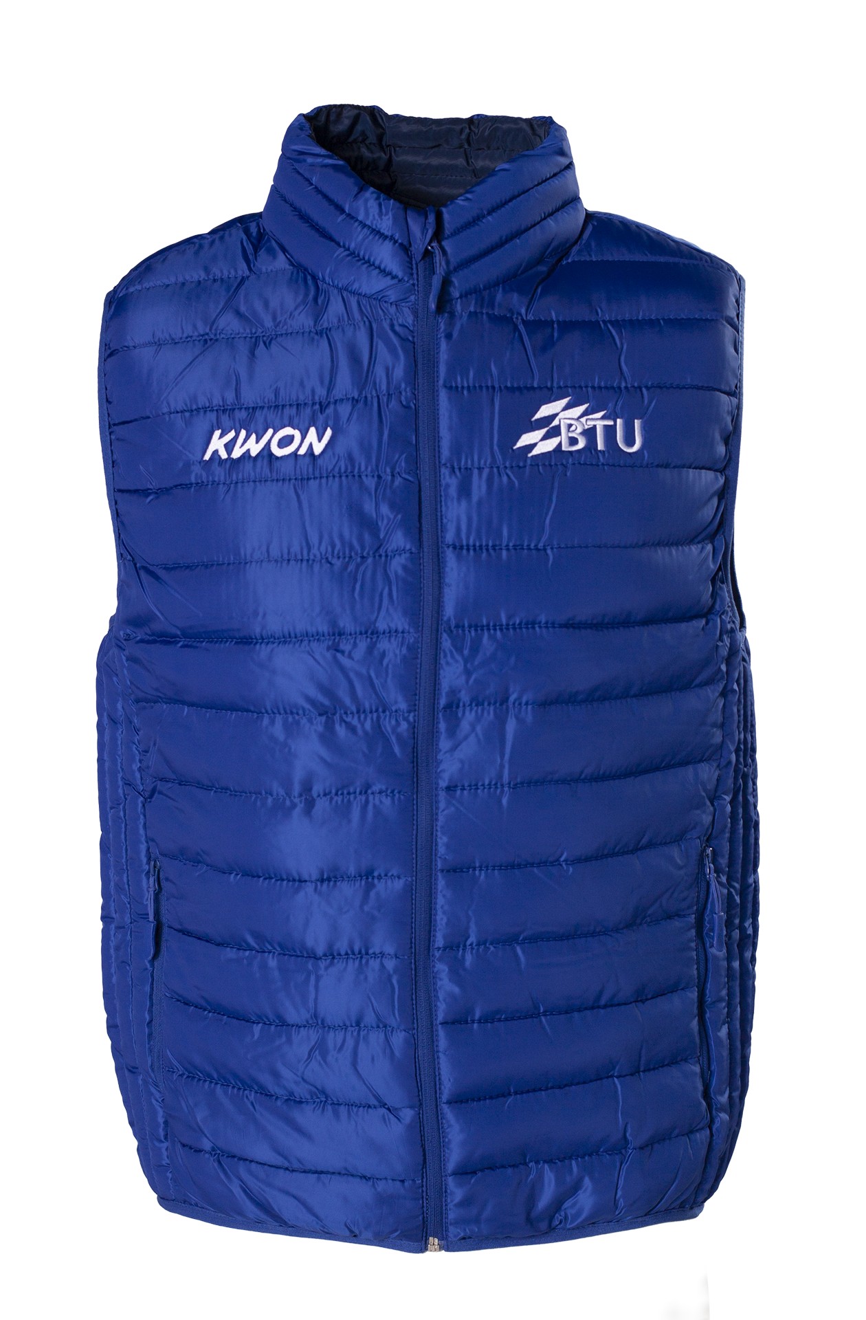 Steppweste blau mit Stick BTU